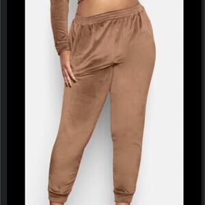 Skims Brown Velour Joggers S